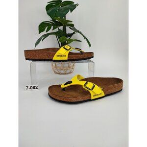 Birkenstock Women's Yellow Strap Thong Sandals Size 7 US
